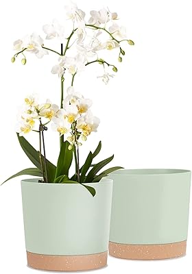 Pot de fleur en plastique pot de plante d'intérieur rond et droit