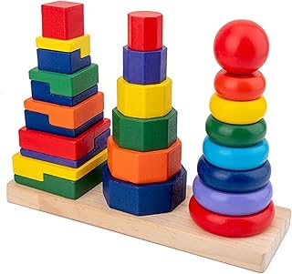 Jouets empilables en bois arabest pour jeunes enfants grand jouet de cubes géométriques