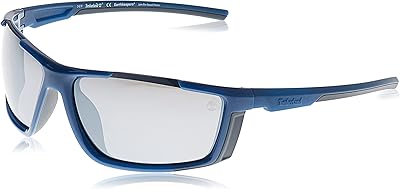 Lunettes de soleil rectangulaires timberland pour hommes tb925290d68, bleu 68-16-125, bleu, 68