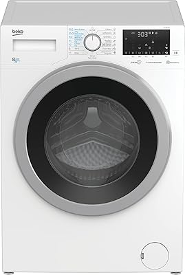 Laveuse et sécheuse autoportantes beko à chargement frontal, 8 kg/5 kg, 1 200