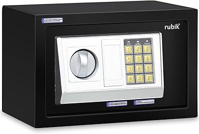 Coffre-fort rubik avec clavier numérique et serrure à clé pour argent, bijoux, bureau