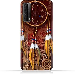Coque de protection en tpu amc design pour huawei y7a avec motif plumes