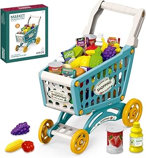 Ensemble de jouets pour chariot de courses easy kids little story roll market