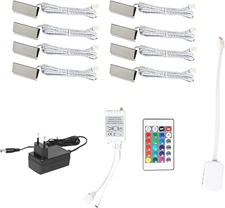 Ensemble de veilleuses led à clipser erovami pour étagère en verre avec télécommande
