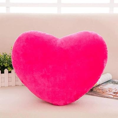 Coussin en velours coloré en forme de cœur rouge, oreiller doux pour chaise