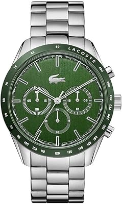 Montre analogique lacoste pour homme avec mouvement à quartz et bracelet en acier