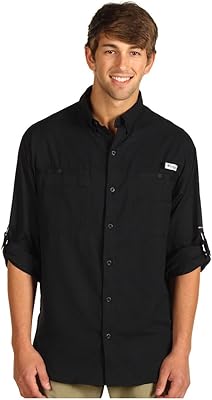 Chemise à manches longues columbia pfg tamiami ii pour hommes, noir, 3xl