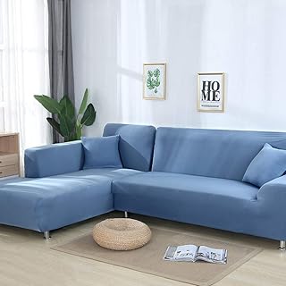 Zqpsft housse de canapé extensible grise housses pour salon housse sectionnel en forme