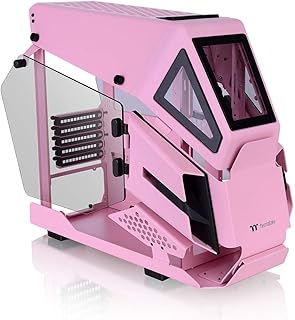 Thermaltake t200 helicopter rose conçu à cadre ouvert porte battante en verre trempé