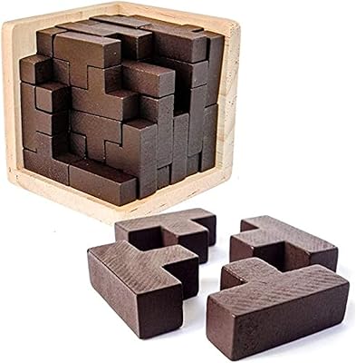 Cube de puzzle en bois stimulant le cerveau en forme de t, jouet de puzzle éducatif pour enfants et adultes. Plus de choix, moins de dépenses avec Diaytar