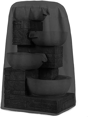 Couverture de fontaine de jardin neofoam, couverture extérieure imperméable et anti-poussière avec bord