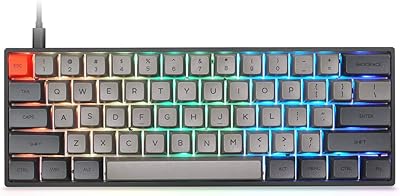 Clavier de jeu mécanique noir échangeable à chaud unzil sk61 avec commutateur optique