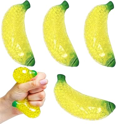 Delfino 4 pièces jouets à presser banane artificielle pour soulager le stress