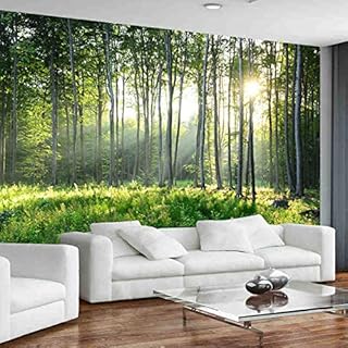 Papier peint 3d personnalisé grande forêt verte paysage design papier peint pour salon
