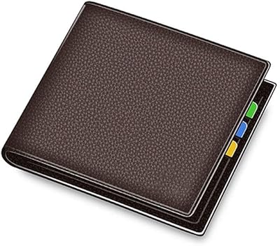 Yagomo portefeuille de luxe pour hommes en cuir véritable avec fermeture éclair à deux volets pour pièces de monnaie et cartes de visite (couleur : marron). Comparez, choisissez, économisez sur Diaytar Sénégal