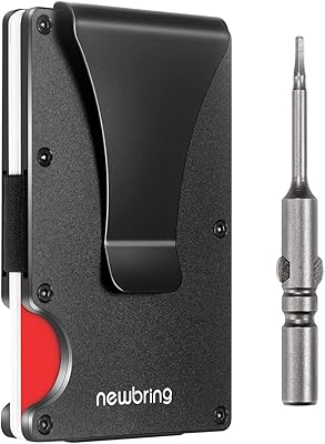 Porte-cartes de crédit fin rfid pour hommes avec pince à billets en aluminium