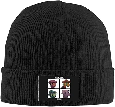 Bonnet imprimé gorillaz pour hommes et femmes, bonnet chaud en tricot, chapeaux d'hiver