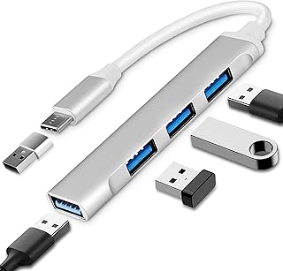 Hub usb 3.0 ultra fin à 4 ports pour ordinateur portable compatible