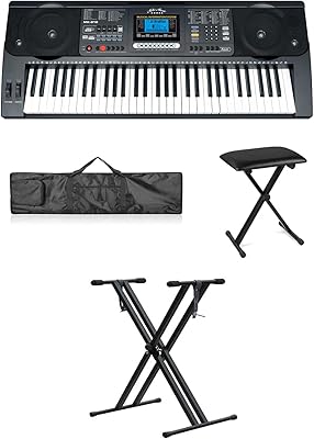 Clavier de piano électronique pleine grandeur mike music 61 touches, instrument de musique
