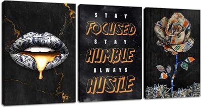 Art mural sur toile de motivation vintage noir fleur inspirante citations