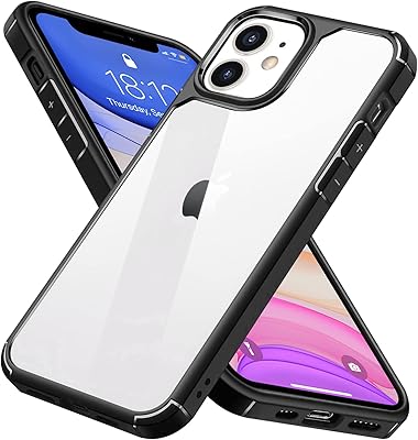 Coque transparente infosun pour iphone 11 coque arrière rigide ultra fine en silicone