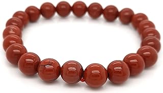 Bracelet en pierre de jaspe rouge cristal, bracelet de pierres précieuses pour homme