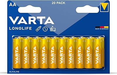 Pile alcaline aa longue durée varta pour appareils quotidiens (paquet de 20)