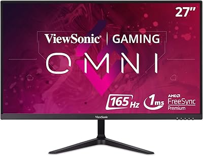 Moniteur de jeu viewsonic vx2718-p-mhd 27 pouces sans cadre fhd 1080p 165 hz