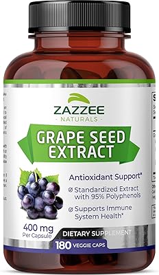 95 % de polyphénols puissants 50:1 extrait de pépins de raisin de zazi