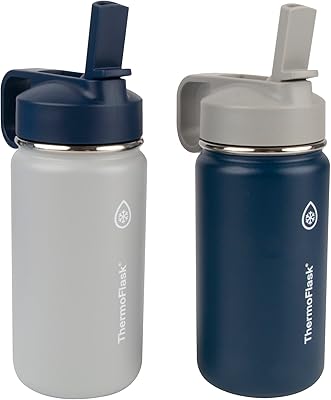 Bouteille d'eau isotherme en acier inoxydable à double paroi pour enfants avec couvercle