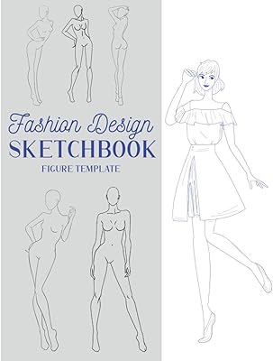 Modèle de figurines de carnet de croquis design de mode : ce d'illustration