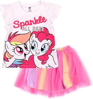 Ensemble haut tutu et jupe à manches flottantes my little pony pour tout-petits