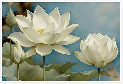 Art mural sur toile pour la maison et le bureau, motif fleur