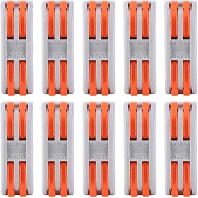 10 pièces connecteur de fil de bouton 2 en 2 sorties câble électrique