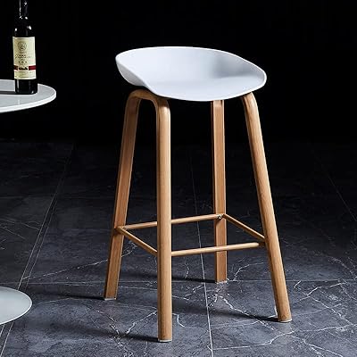 Chaise de bar en bois d'érable avec structure en métal 75 cm