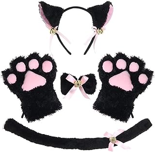 Ensemble de costumes de chat lgl lehenga avec queue de chat, gants, collier