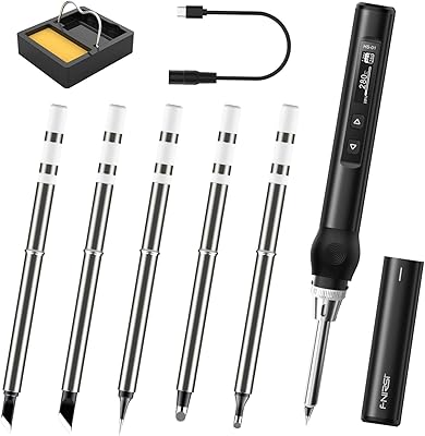 Kit de fer à souder électrique numérique mini dc pd fnirsi (96w 65w)