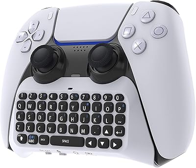 Clavier de manette sans fil ps5 chatboard portable bluetooth 3.0 avec haut-parleur intégré