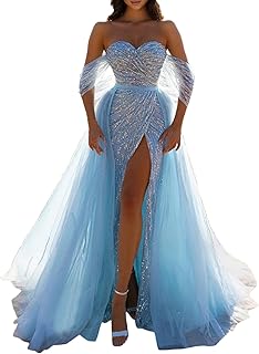 Robe de soirée pour femmes, manches longues, épaules dénudées, paillettes, robes de soirée