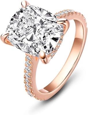 Sona 5a+ bague de fiançailles empilable en argent sterling 925 pour femme, disponible en blanc, or et or rose de sona 5a+, taille 10x12 mm. Optimisez votre budget avec Diaytar Sénégal