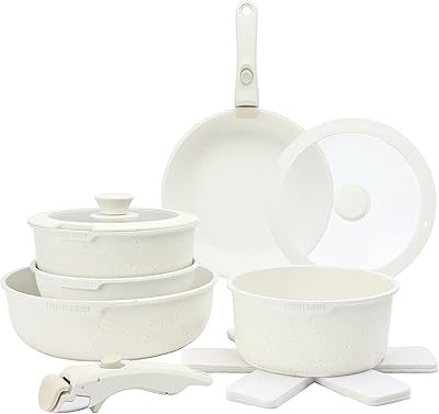 Ensemble de 13 casseroles et poêles country kitchen - batterie de cuisine antiadhésive