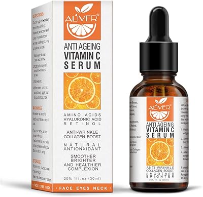 Sérum à la vitamine c biologique pour le visage/corps avec acide hyaluronique