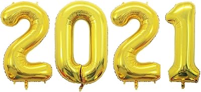 Ballons de fête - ballons dorés 2021 pour les décorations du nouvel an