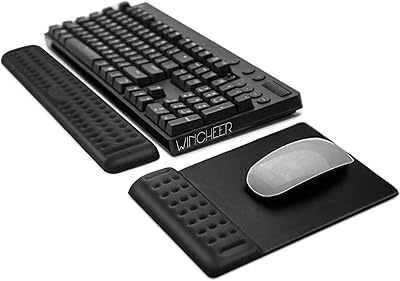 Repose-poignet et tapis de souris pour clavier win cheer avec support de poignet