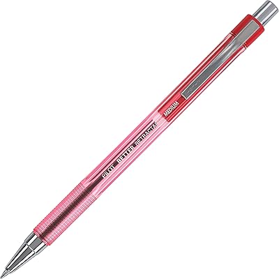 Stylo à bille rechargeable pilot the better ball, pointe moyenne, encre rouge, paquet