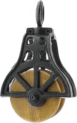 Rouleau de marché en fonte et bois - noir antique