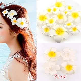 Yasalwas 50pcs fleur de frangipanier artificielle en mousse fleur artificielle de plumeria hawaïenne