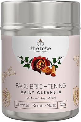 Nettoyant quotidien éclaircissant pour le visage 3 en 1 peeling et masque