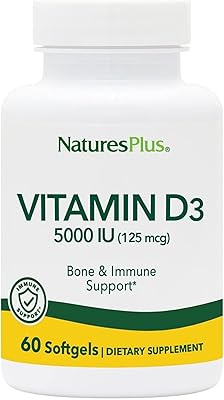 Nature's plus, vitamine d3, 5 000 ui, 60 gélules