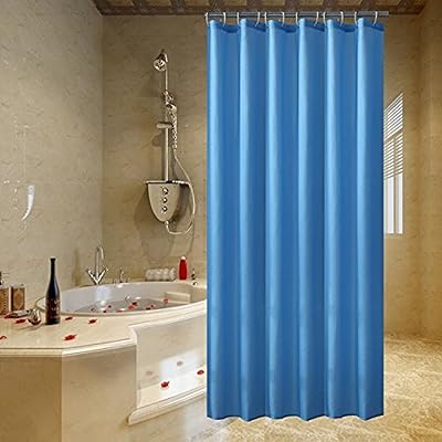 Rideau de douche en polyester home pro, taille 180 cm, bleu marine